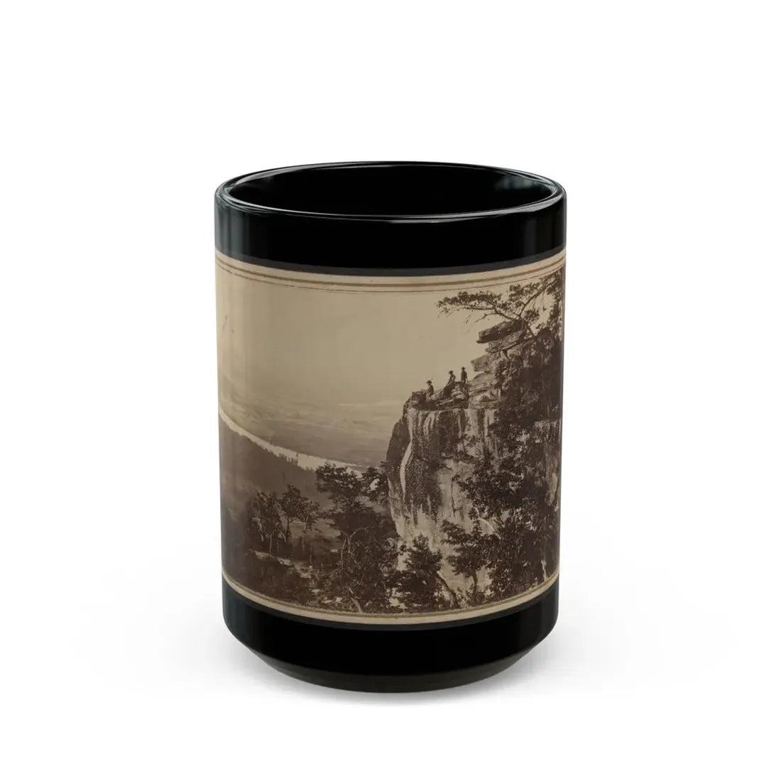 Three Unidentified Soldiers At Point Lookout, Tennessee (U.S. Civil War) Black Coffee Mug 15oz - Go Mug Yourself