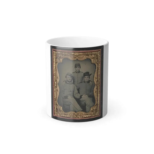 Three Unidentified Soldiers in Confederate Artillerymen Uniforms (U.S. Civil War) Color Changing Coffee Mug 11oz Default Title 11oz - Go Mug Yourself
