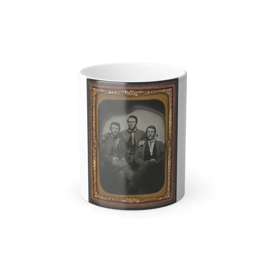 Three Unidentified Soldiers in Confederate Uniforms (1) (U.S. Civil War) Color Changing Coffee Mug 11oz Default Title 11oz - Go Mug Yourself