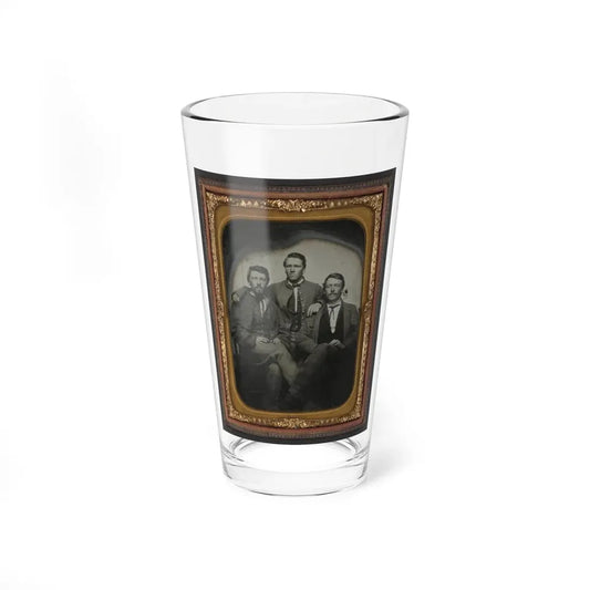 Three Unidentified Soldiers In Confederate Uniforms (1) (U.S. Civil War) Pint Glass 16oz 16oz - Go Mug Yourself