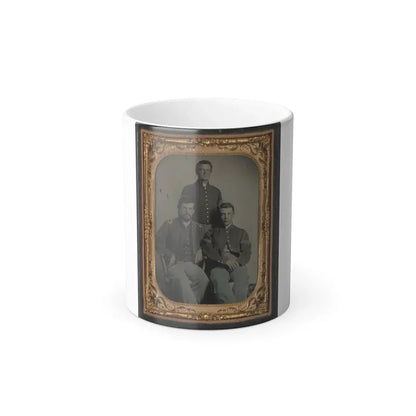 Three Unidentified Soldiers in Union 1St Lieutenant, 1St Sergeant, and Master Sergeant Uniforms (U.S. Civil War) Color Changing Coffee Mug 11oz Default Title 11oz - Go Mug Yourself