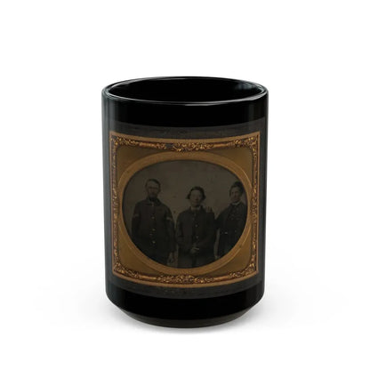Three Unidentified Soldiers In Union Uniforms(2) (U.S. Civil War) Black Coffee Mug 15oz - Go Mug Yourself