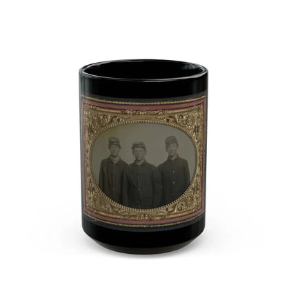 Three Unidentified Soldiers In Union Uniforms(3) (U.S. Civil War) Black Coffee Mug 15oz - Go Mug Yourself