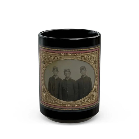 Three Unidentified Soldiers In Union Uniforms(3) (U.S. Civil War) Black Coffee Mug 15oz - Go Mug Yourself