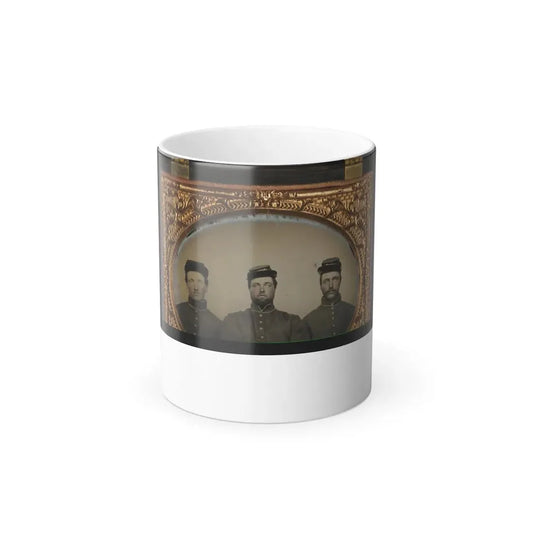 Three Unidentified Soldiers in Union Uniforms and Forage Caps (U.S. Civil War) Color Changing Coffee Mug 11oz Default Title 11oz - Go Mug Yourself