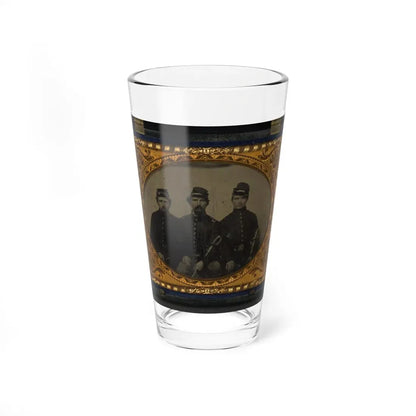 Three Unidentified Soldiers In Union Uniforms With Swords (U.S. Civil War) Pint Glass 16oz 16oz - Go Mug Yourself