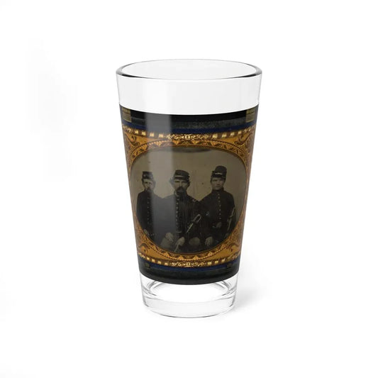 Three Unidentified Soldiers In Union Uniforms With Swords (U.S. Civil War) Pint Glass 16oz 16oz - Go Mug Yourself