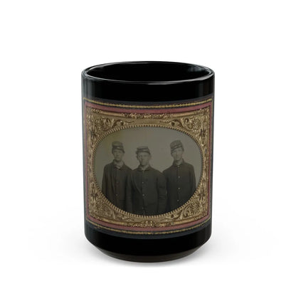 Three Unidentified Soldiers In Union Uniforms(3) (U.S. Civil War) Black Coffee Mug-15oz-Go Mug Yourself