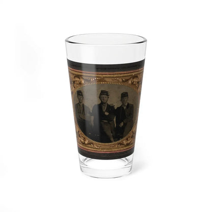 Three Unidentified Soldiers (U.S. Civil War) Pint Glass 16oz-16oz-Go Mug Yourself