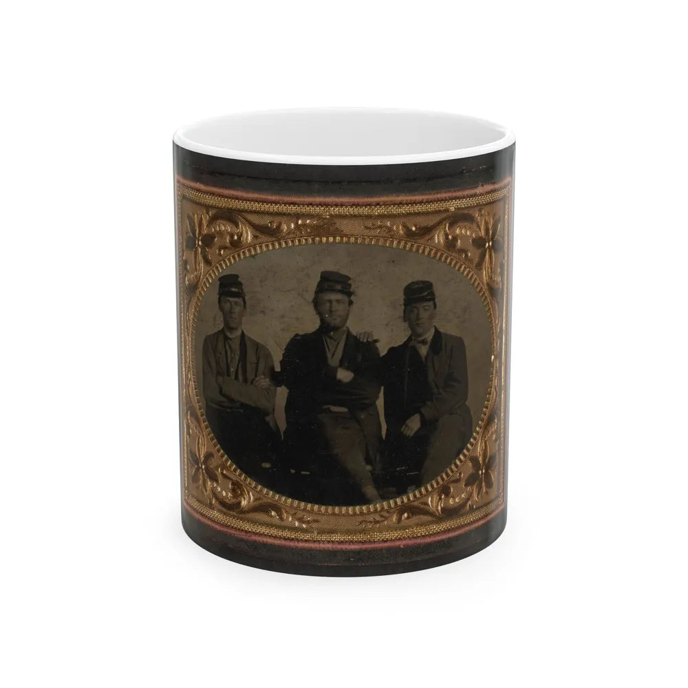 Three Unidentified Soldiers (U.S. Civil War) White Coffee Mug-11oz-Go Mug Yourself