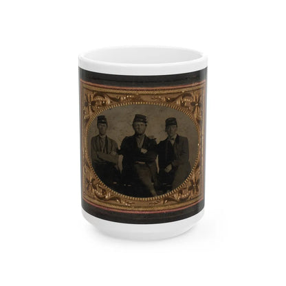 Three Unidentified Soldiers (U.S. Civil War) White Coffee Mug-15oz-Go Mug Yourself