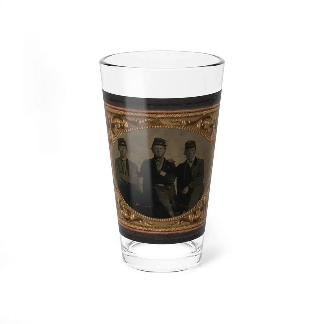 Three Unidentified Soldiers (U.S. Civil War) Pint Glass 16oz 16oz - Go Mug Yourself