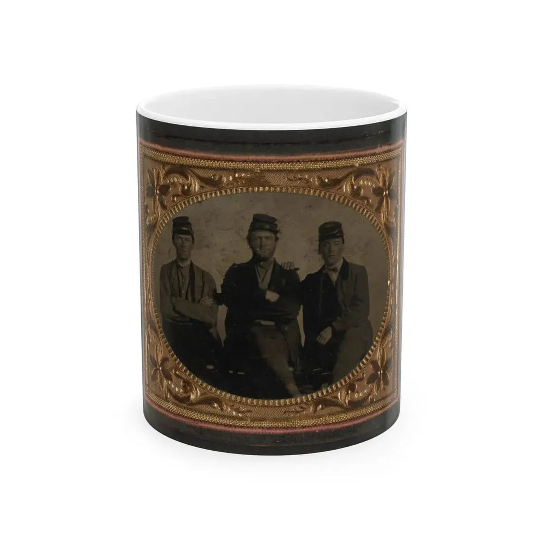 Three Unidentified Soldiers (U.S. Civil War) White Coffee Mug 11oz - Go Mug Yourself