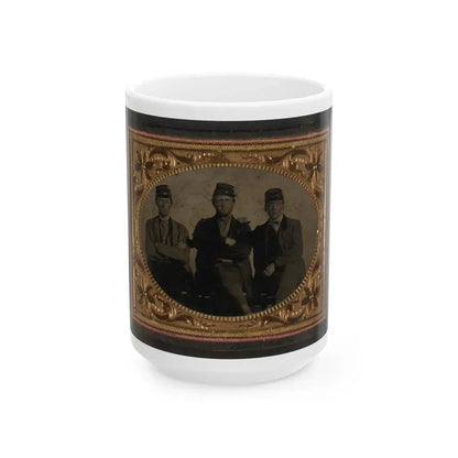 Three Unidentified Soldiers (U.S. Civil War) White Coffee Mug 15oz - Go Mug Yourself
