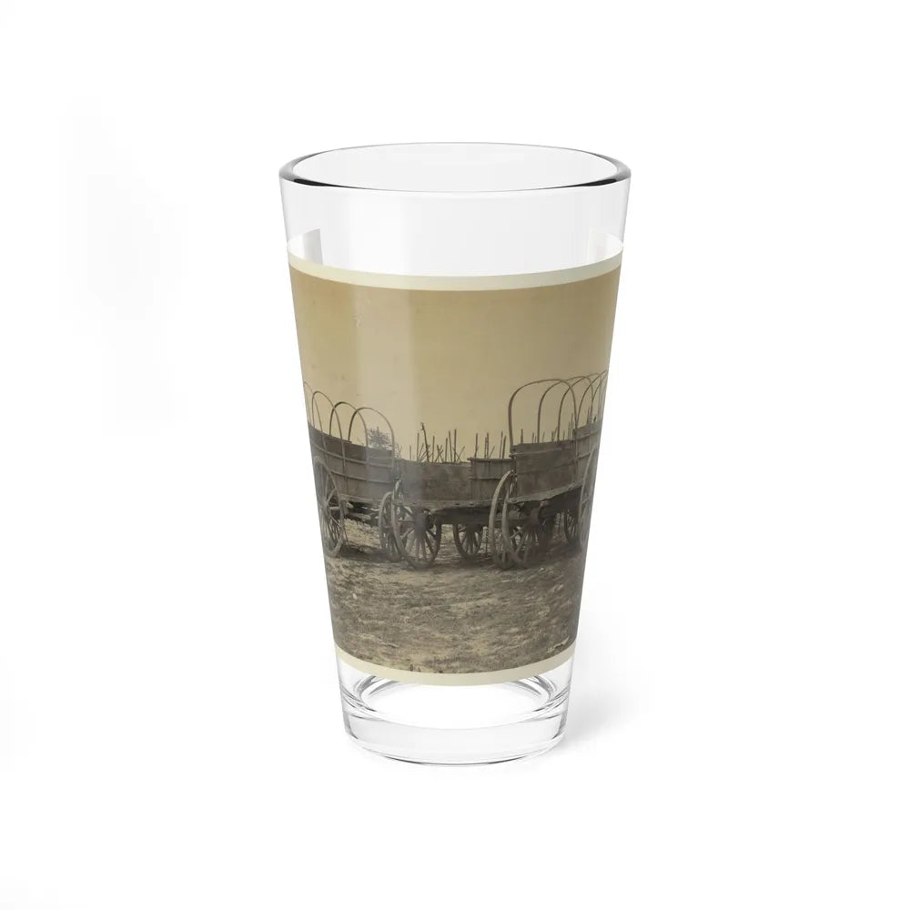 Three Wagons, Probably Used For Army Supplies In Civil War (U.S. Civil War) Pint Glass 16oz-16oz-Go Mug Yourself