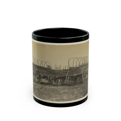 Three Wagons, Probably Used For Army Supplies In Civil War (U.S. Civil War) Black Coffee Mug 11oz - Go Mug Yourself