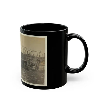 Three Wagons, Probably Used For Army Supplies In Civil War (U.S. Civil War) Black Coffee Mug - Go Mug Yourself