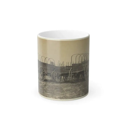 Three Wagons, Probably Used for Army Supplies in Civil War (U.S. Civil War) Color Changing Coffee Mug 11oz Default Title 11oz - Go Mug Yourself