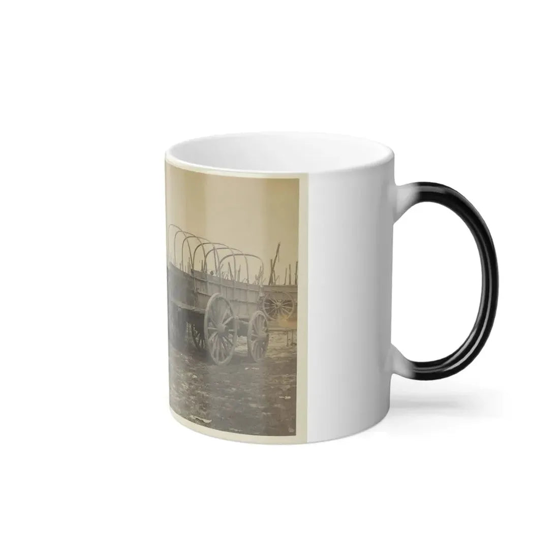 Three Wagons, Probably Used for Army Supplies in Civil War (U.S. Civil War) Color Changing Coffee Mug 11oz - Go Mug Yourself