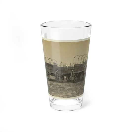 Three Wagons, Probably Used For Army Supplies In Civil War (U.S. Civil War) Pint Glass 16oz 16oz - Go Mug Yourself