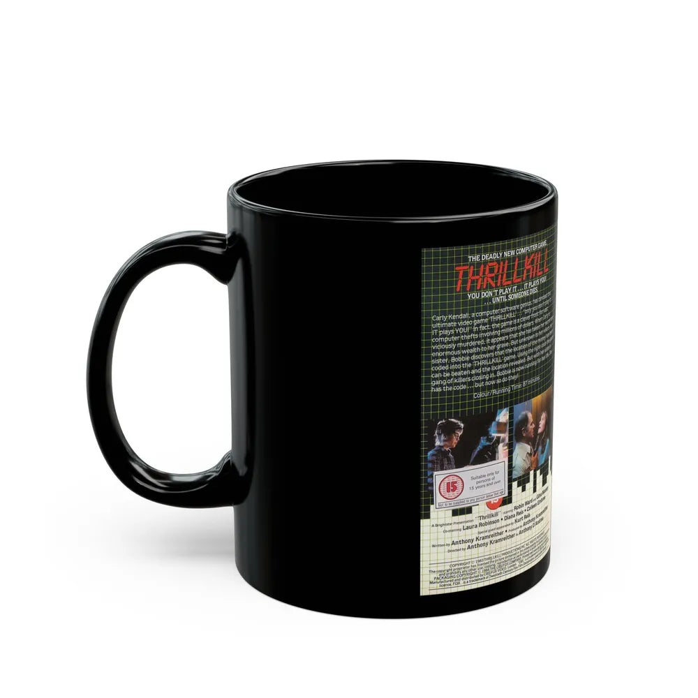 THRILL KILL (VHS COVER) - Black Coffee Mug-Go Mug Yourself