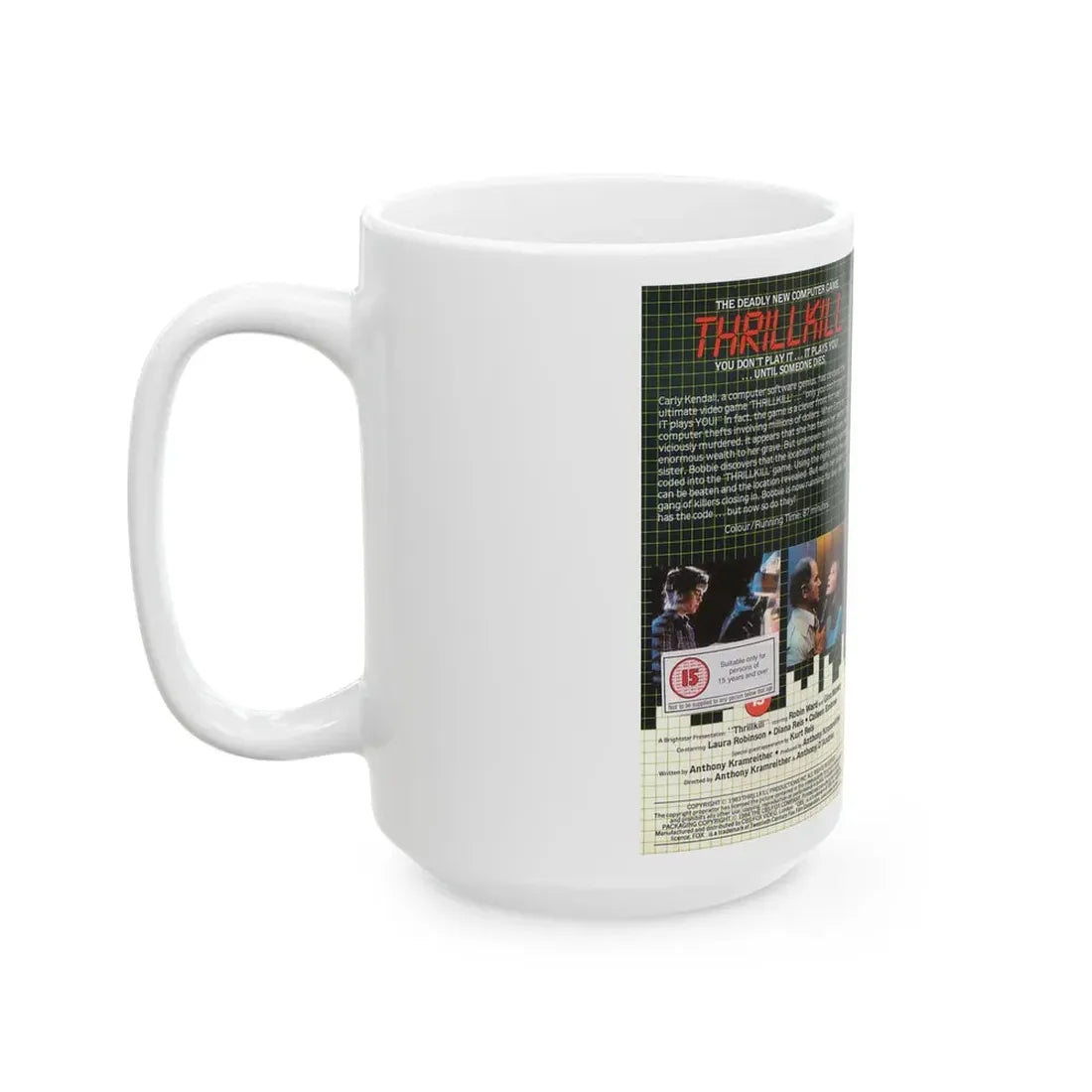 THRILL KILL (VHS COVER) - White Coffee Mug - Go Mug Yourself