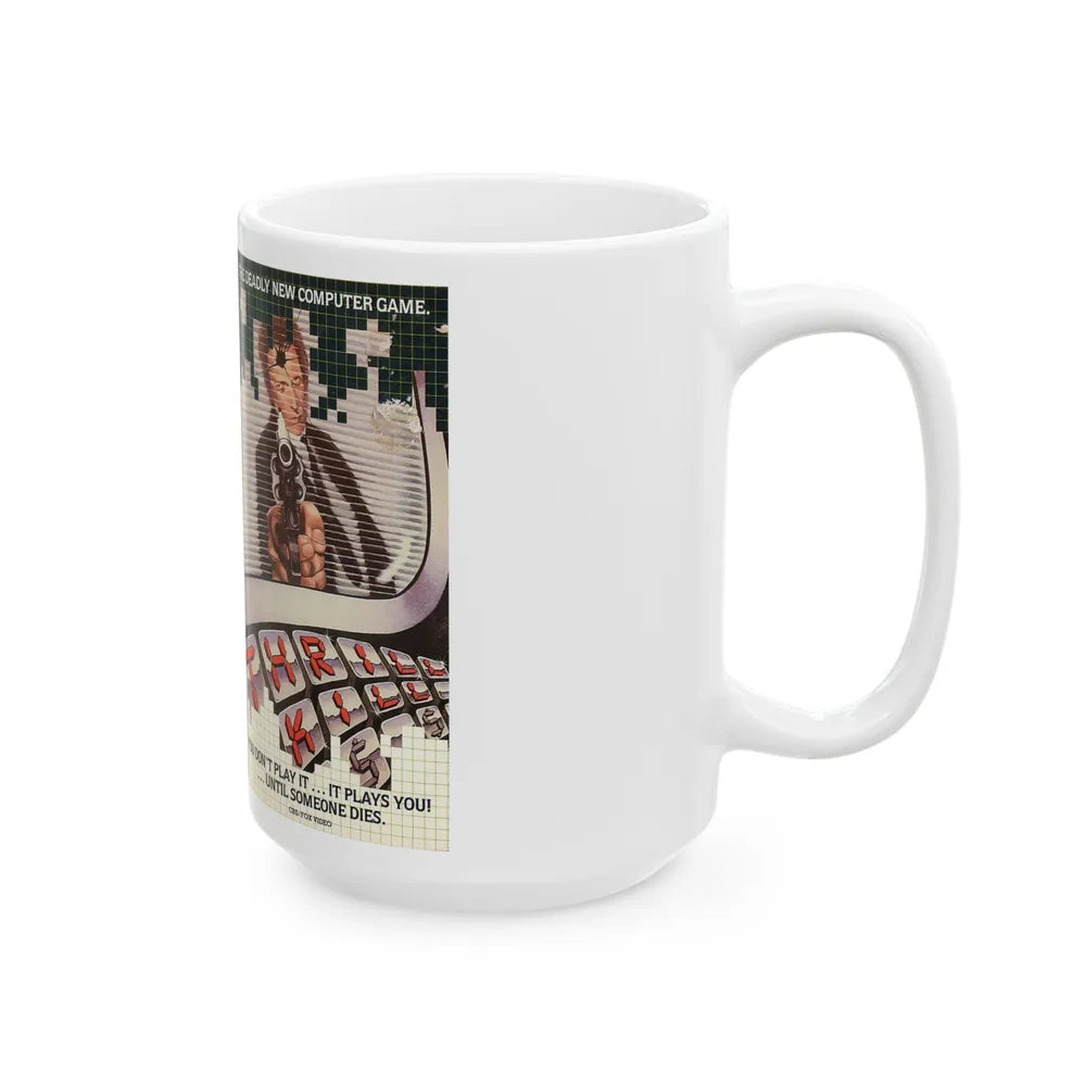 THRILL KILL (VHS COVER) - White Coffee Mug-Go Mug Yourself