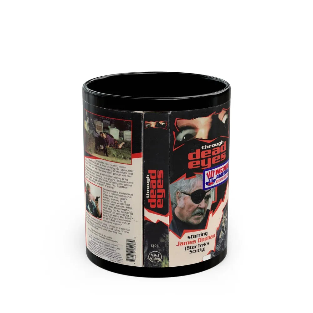 THROUGH DEAD EYES (VHS COVER) - Black Coffee Mug-11oz-Go Mug Yourself