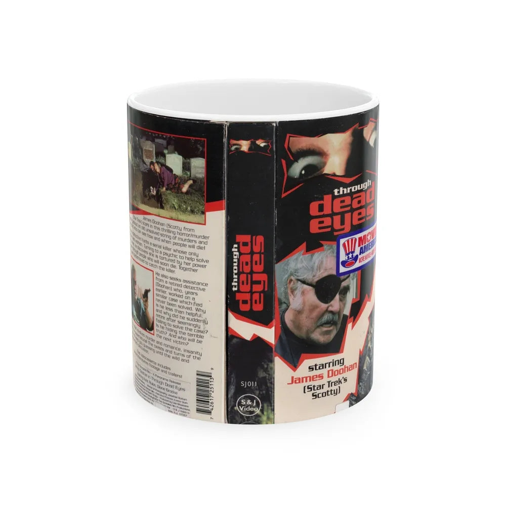 THROUGH DEAD EYES (VHS COVER) - White Coffee Mug-11oz-Go Mug Yourself