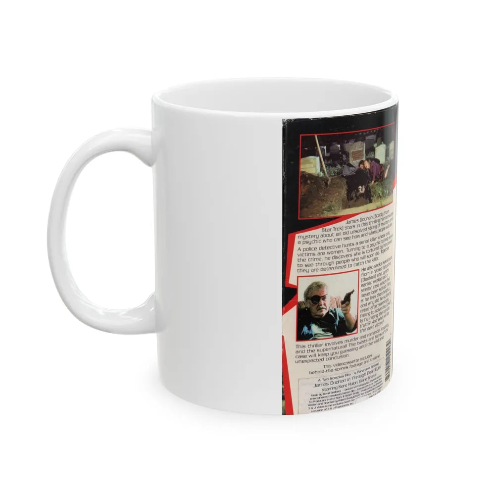 THROUGH DEAD EYES (VHS COVER) - White Coffee Mug-Go Mug Yourself