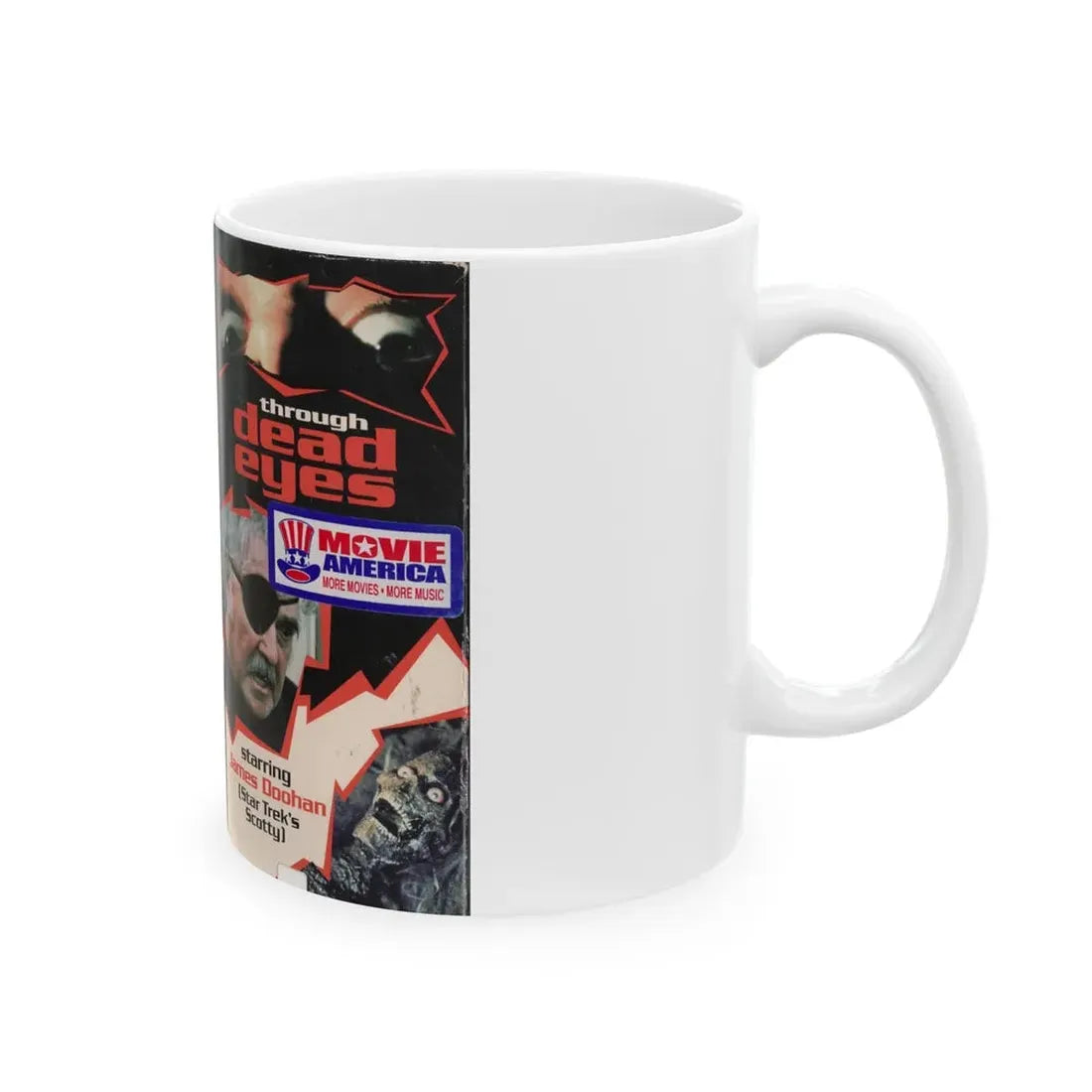 THROUGH DEAD EYES (VHS COVER) - White Coffee Mug - Go Mug Yourself