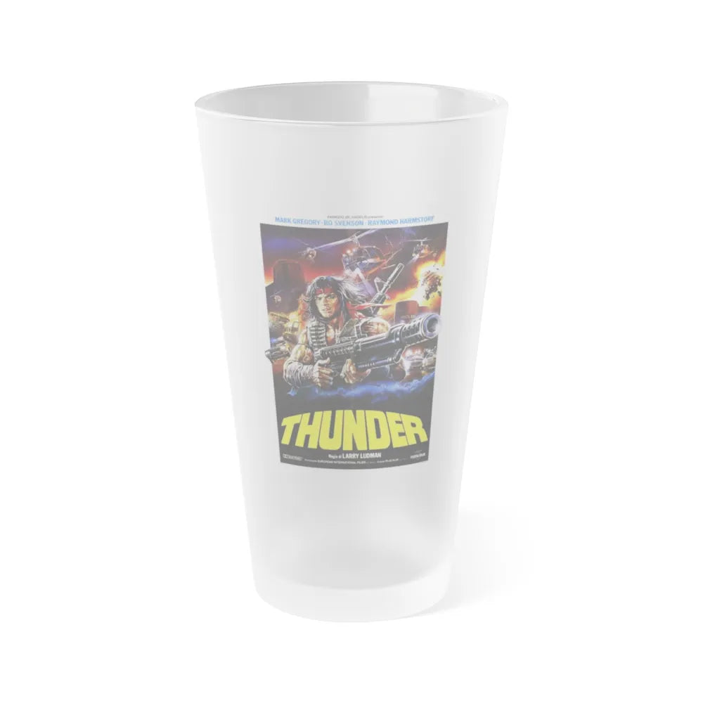 THUNDER 1983 Movie Poster - Frosted Pint Glass 16oz-Go Mug Yourself