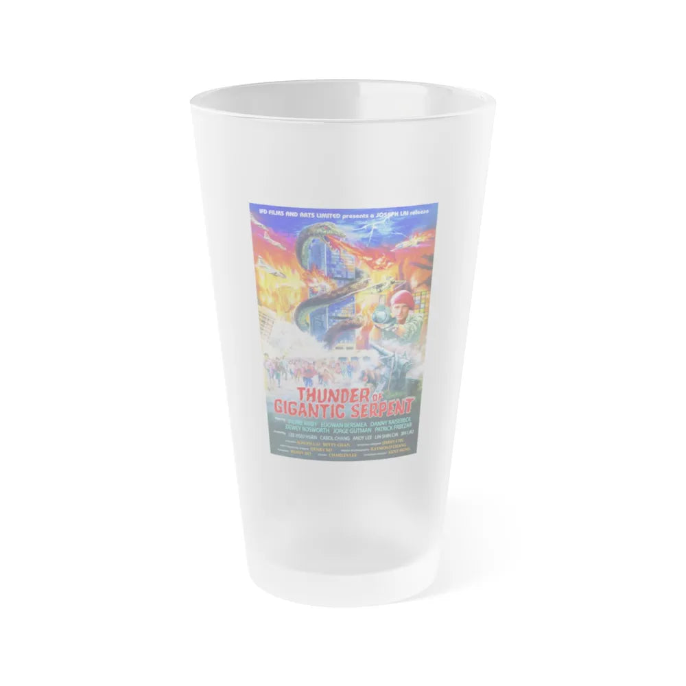 THUNDER OF GIGANTIC SERPENT 1988 Movie Poster - Frosted Pint Glass 16oz-Go Mug Yourself