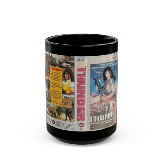 THUNDER (VHS COVER) - Black Coffee Mug 15oz - Go Mug Yourself