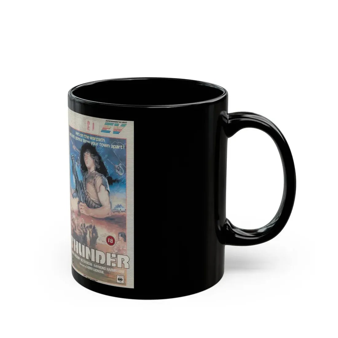 THUNDER (VHS COVER) - Black Coffee Mug - Go Mug Yourself