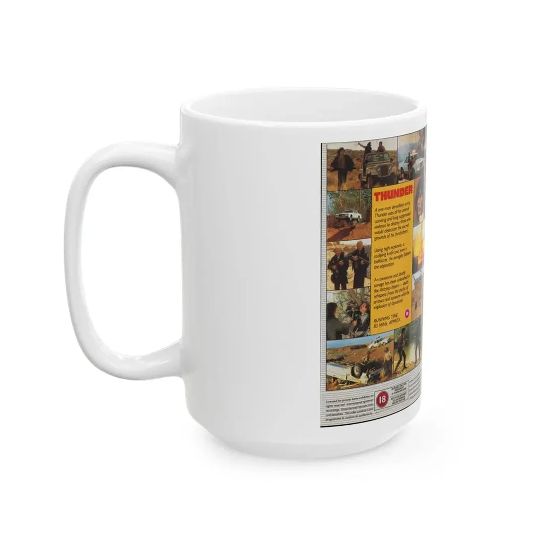 THUNDER (VHS COVER) - White Coffee Mug - Go Mug Yourself