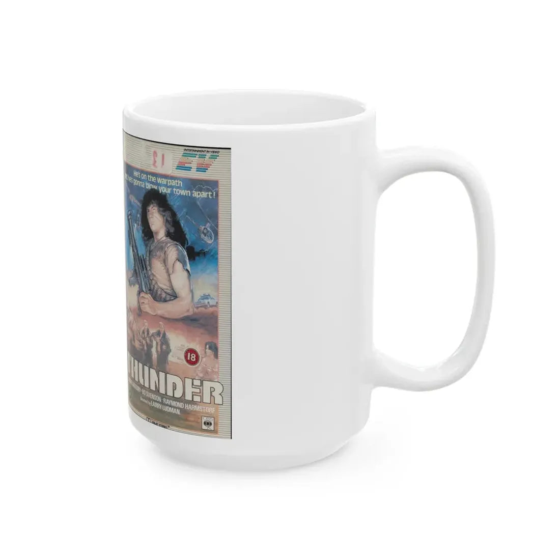 THUNDER (VHS COVER) - White Coffee Mug - Go Mug Yourself