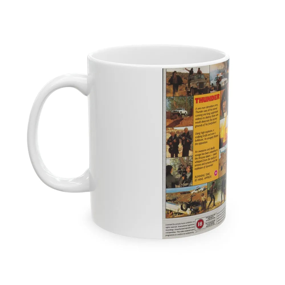 THUNDER (VHS COVER) - White Coffee Mug-Go Mug Yourself