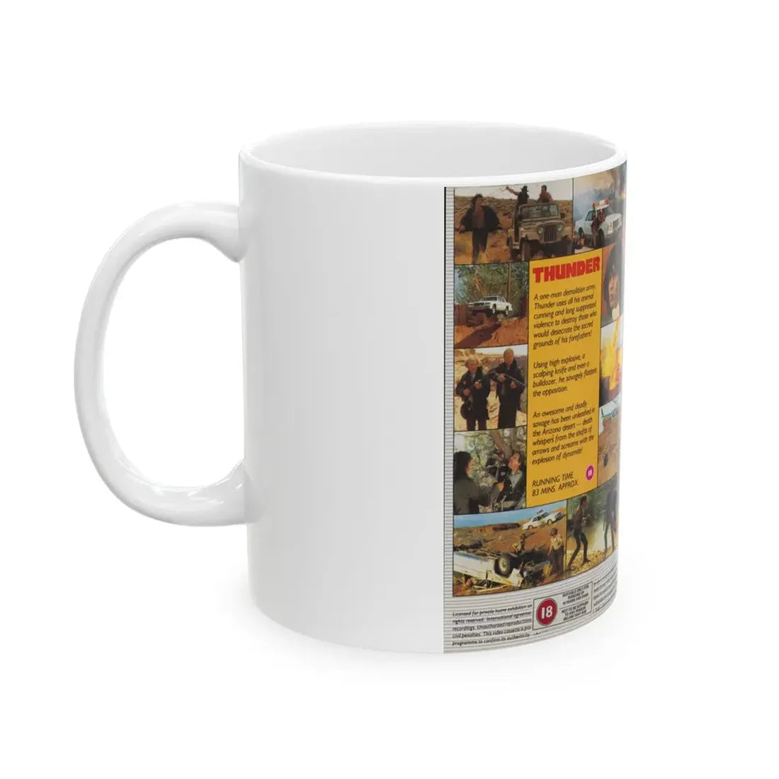 THUNDER (VHS COVER) - White Coffee Mug - Go Mug Yourself
