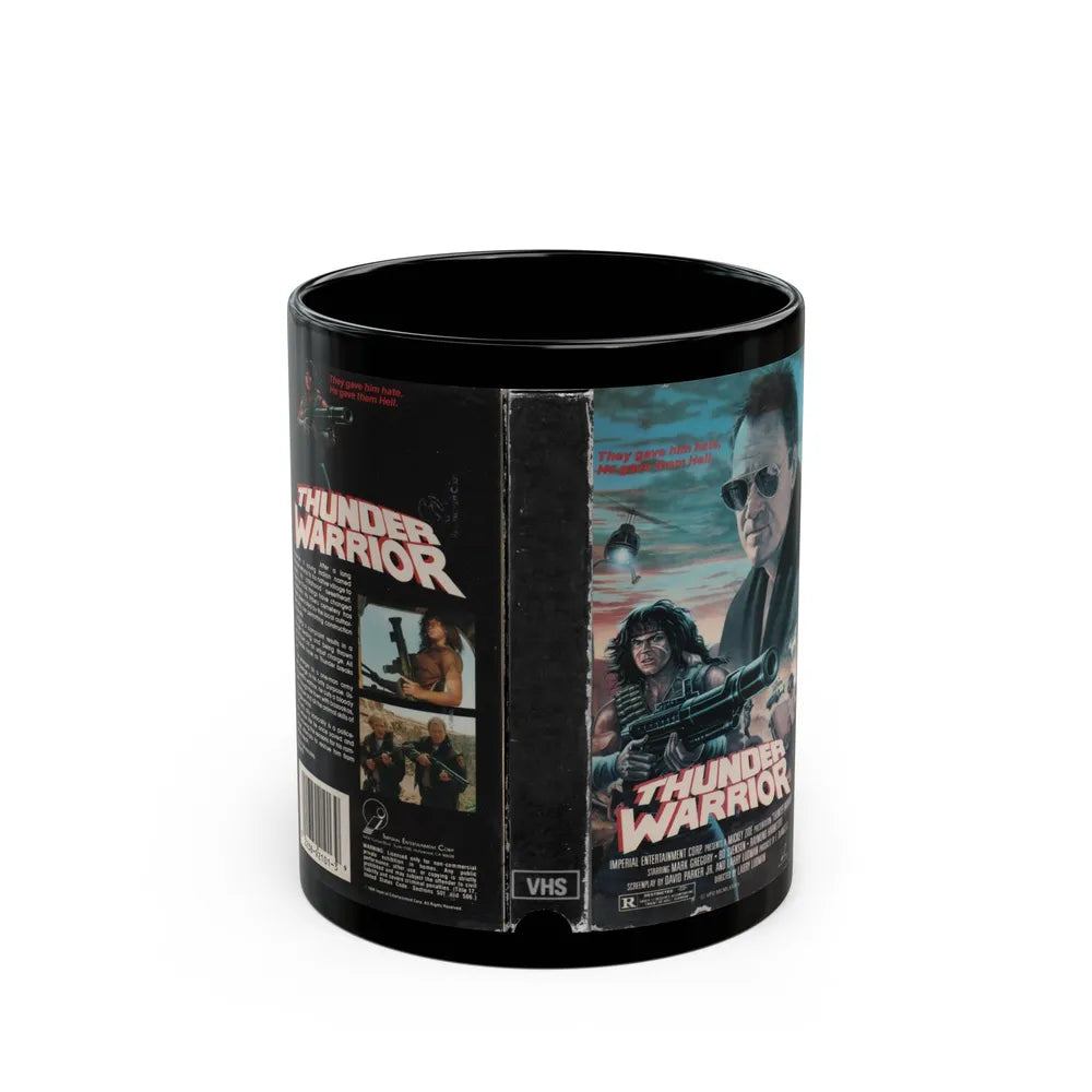 THUNDER WARRIOR (VHS COVER) - Black Coffee Mug-11oz-Go Mug Yourself