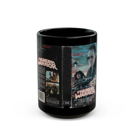 THUNDER WARRIOR (VHS COVER) - Black Coffee Mug-15oz-Go Mug Yourself