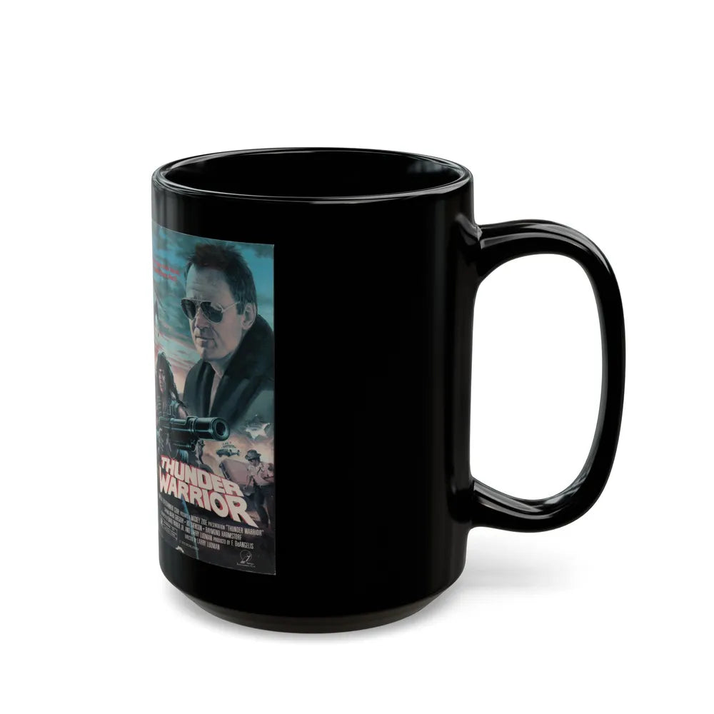 THUNDER WARRIOR (VHS COVER) - Black Coffee Mug-Go Mug Yourself