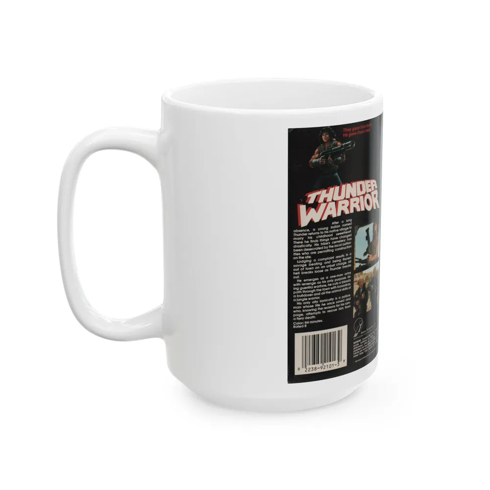 THUNDER WARRIOR (VHS COVER) - White Coffee Mug-Go Mug Yourself