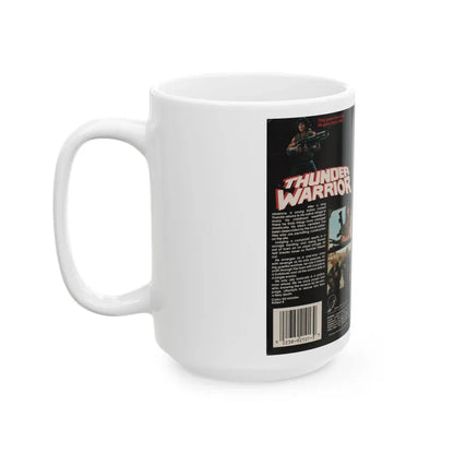 THUNDER WARRIOR (VHS COVER) - White Coffee Mug - Go Mug Yourself