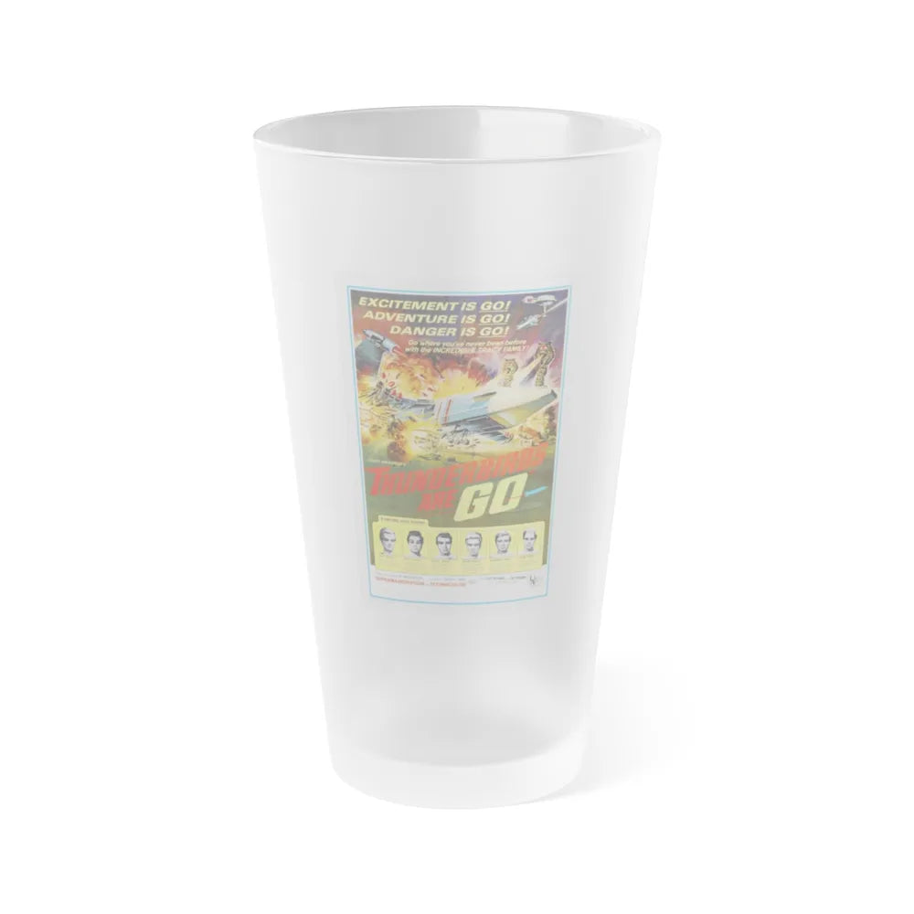 THUNDERBIRDS ARE GO 1966 Movie Poster - Frosted Pint Glass 16oz-16oz-Frosted-Go Mug Yourself