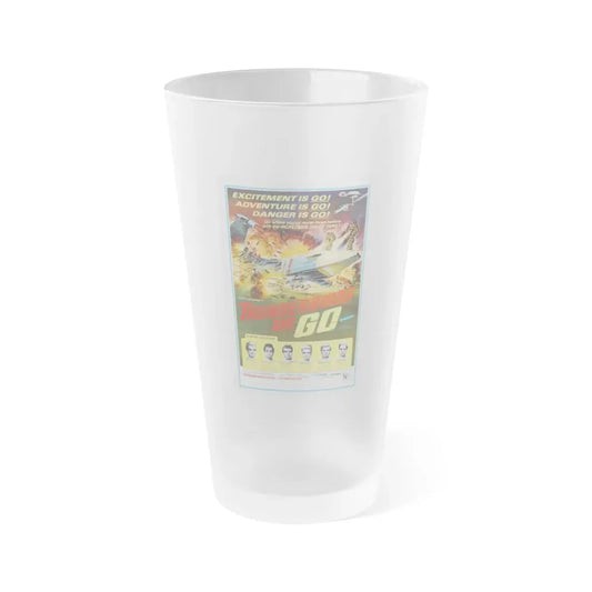 THUNDERBIRDS ARE GO 1966 Movie Poster - Frosted Pint Glass 16oz 16oz Frosted - Go Mug Yourself