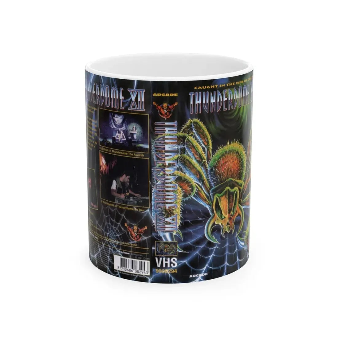 THUNDERDOME 7 (VHS COVER) - White Coffee Mug 11oz - Go Mug Yourself