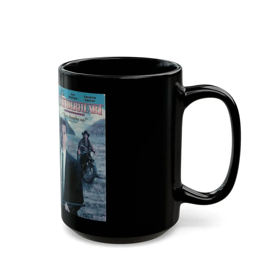 THUNDERHEART VAL KILMER (VHS COVER) - Black Coffee Mug - Go Mug Yourself