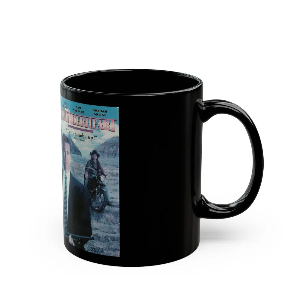 THUNDERHEART VAL KILMER (VHS COVER) - Black Coffee Mug-Go Mug Yourself