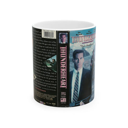 THUNDERHEART VAL KILMER (VHS COVER) - White Coffee Mug-11oz-Go Mug Yourself